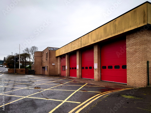 Fire station truck bays