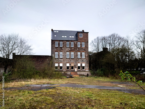 Rear view of an old tenement building