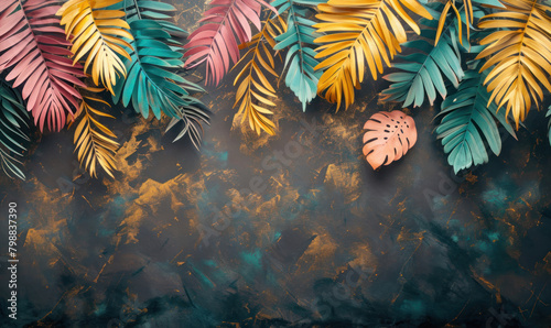 colorful leaves hanging down background wallpaper beautiful background