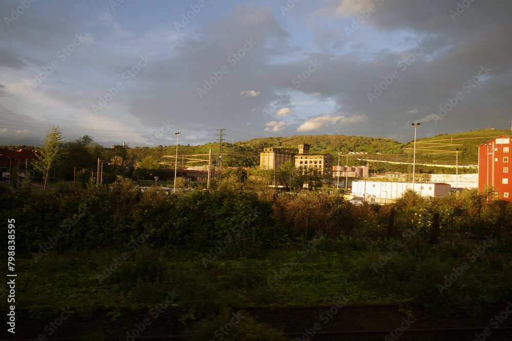 Outskirts of Bilbao seen from a train Outskirts of Bilbao seen from a train