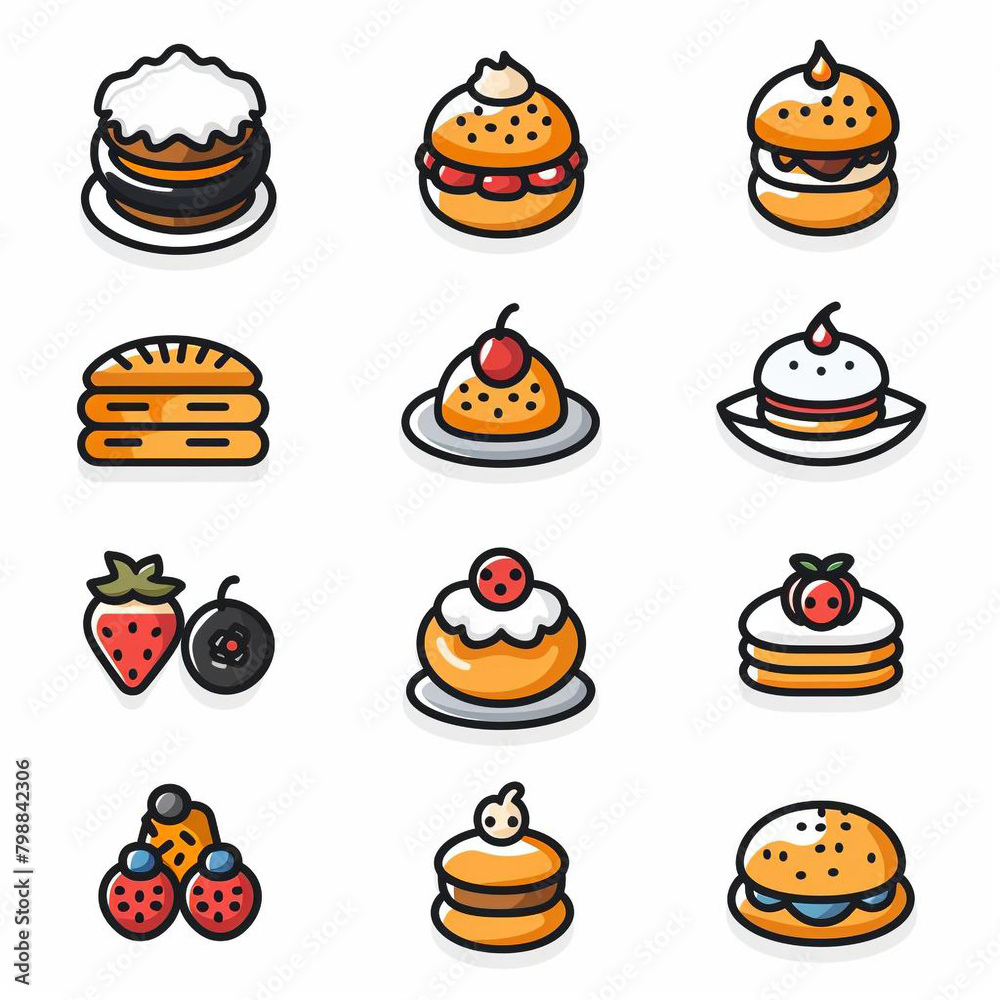 Bread maker icon set simple design Bread maker icon set simple design