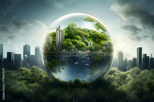 Concept of ecology, environment, global climate change. World Environment Day, June 5