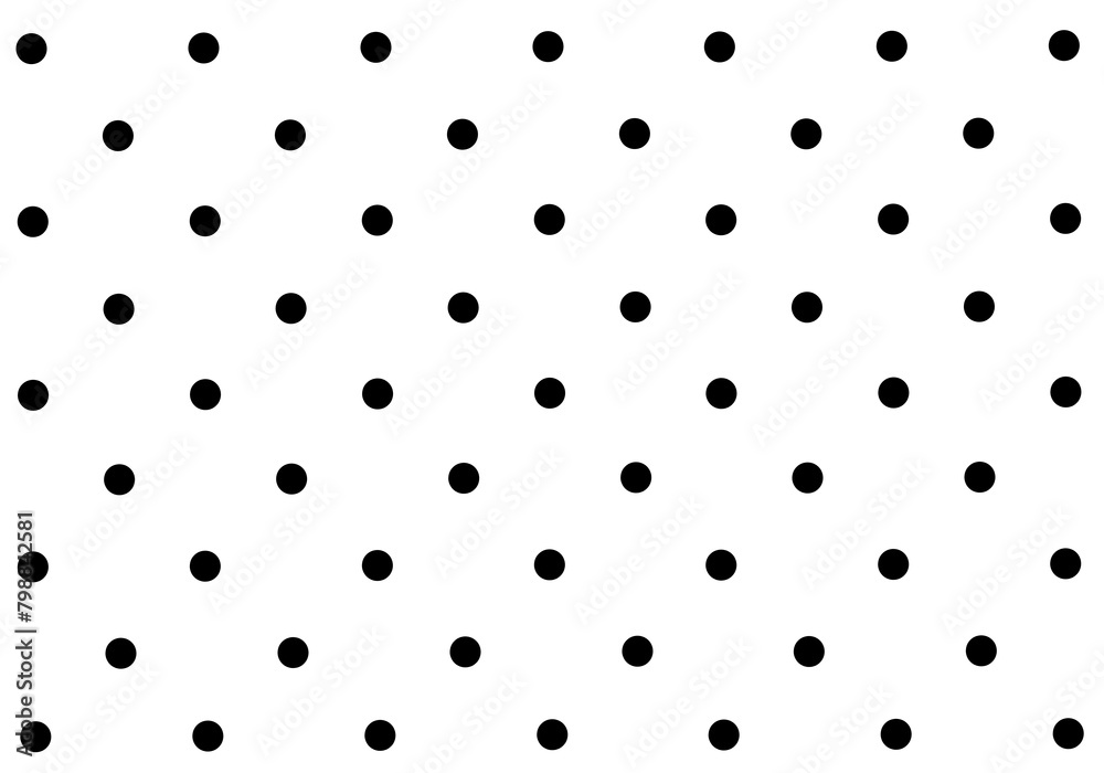 black polka dot seamless pattern background