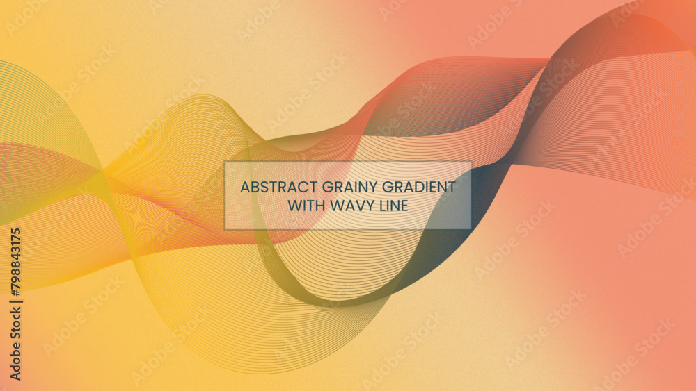 70s vintage rainbow multi color dynamic wavy wave line grainy gradient