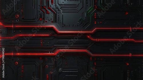 abstract background cyber metalic black and red