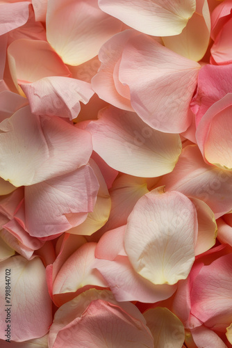 Delicate texture of rose petals, showcasing their softness and pastel hues. rose petal textures offer a romantic and ethereal backdrop