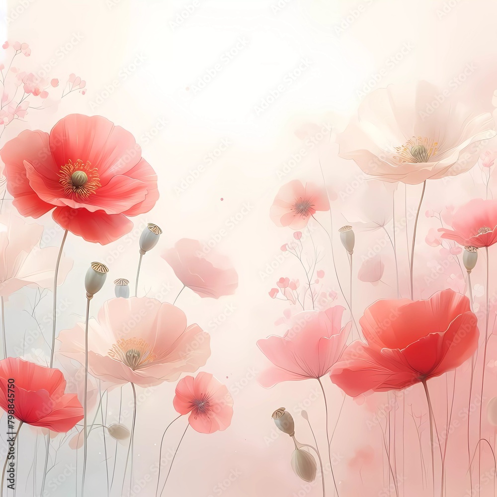 Hintergrund, Wallpaper, Klatschmohn