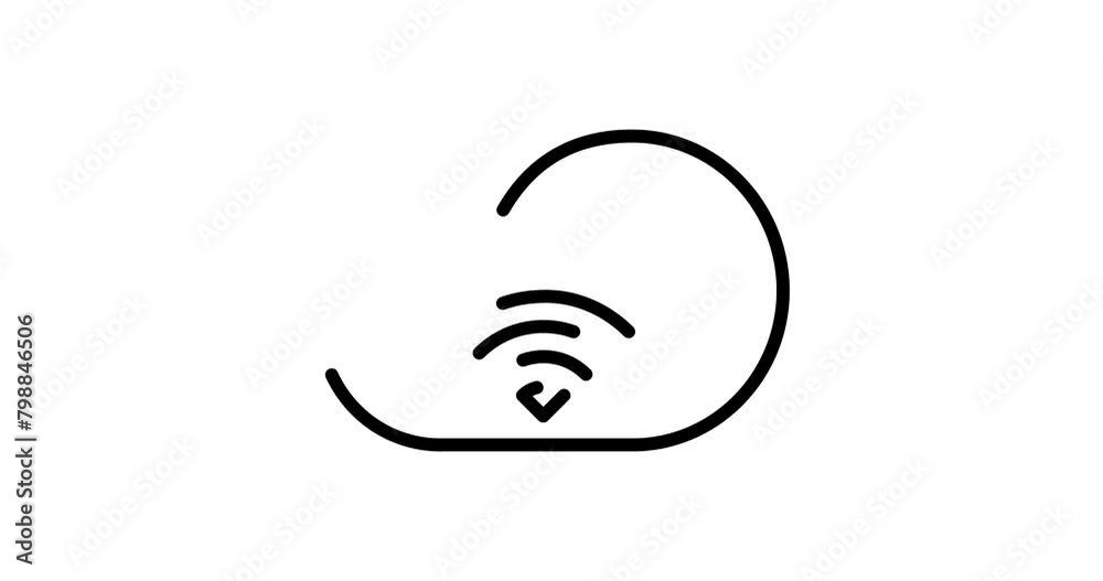 Cloud computing animated outline icon with alpha channel. Cloud computing 4k motion design animation for web, mobile and ui design Cloud computing animated outline icon with alpha channel. Cloud computing 4k motion design animation for web, mobile and ui design
