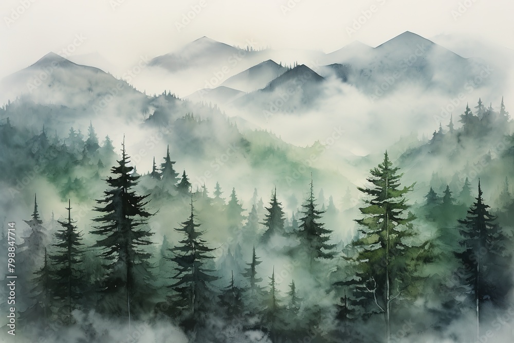 Abstract artistic background. Chinese wind wallpaper, ink wash, new Chinese style, landscape painting,