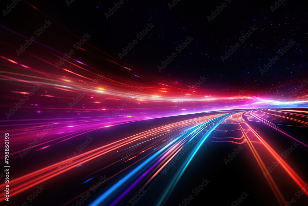 Abstract background with colorful lines, in the style of glowing lights, vibrant, bright backgrounds.