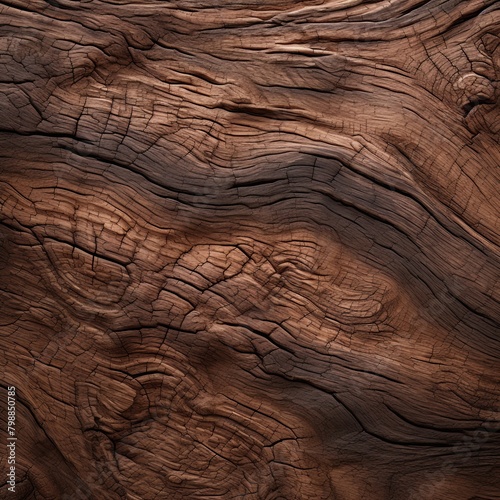 Exquisite Walnut Tree Bark Texture in Rich Brown