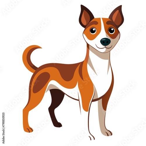 brown dog, icon, vector illustration