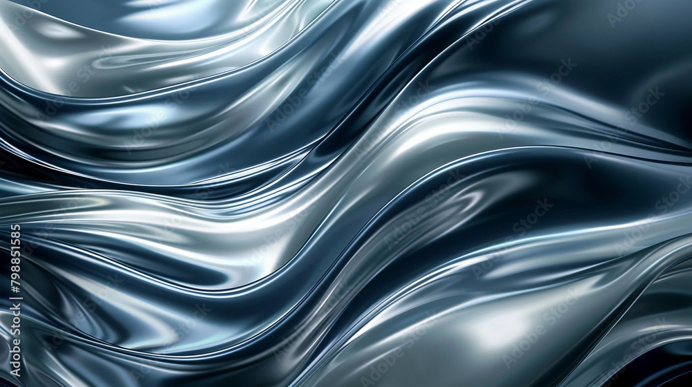 Abstract Design in Silver and Midnight Blue Waves. Abstract Design in Silver and Midnight Blue Waves.
