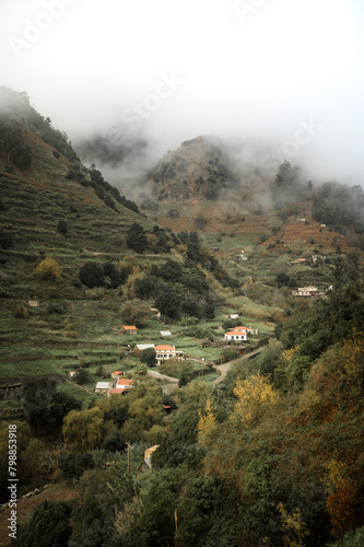 a scenic view to a valley in Madeira