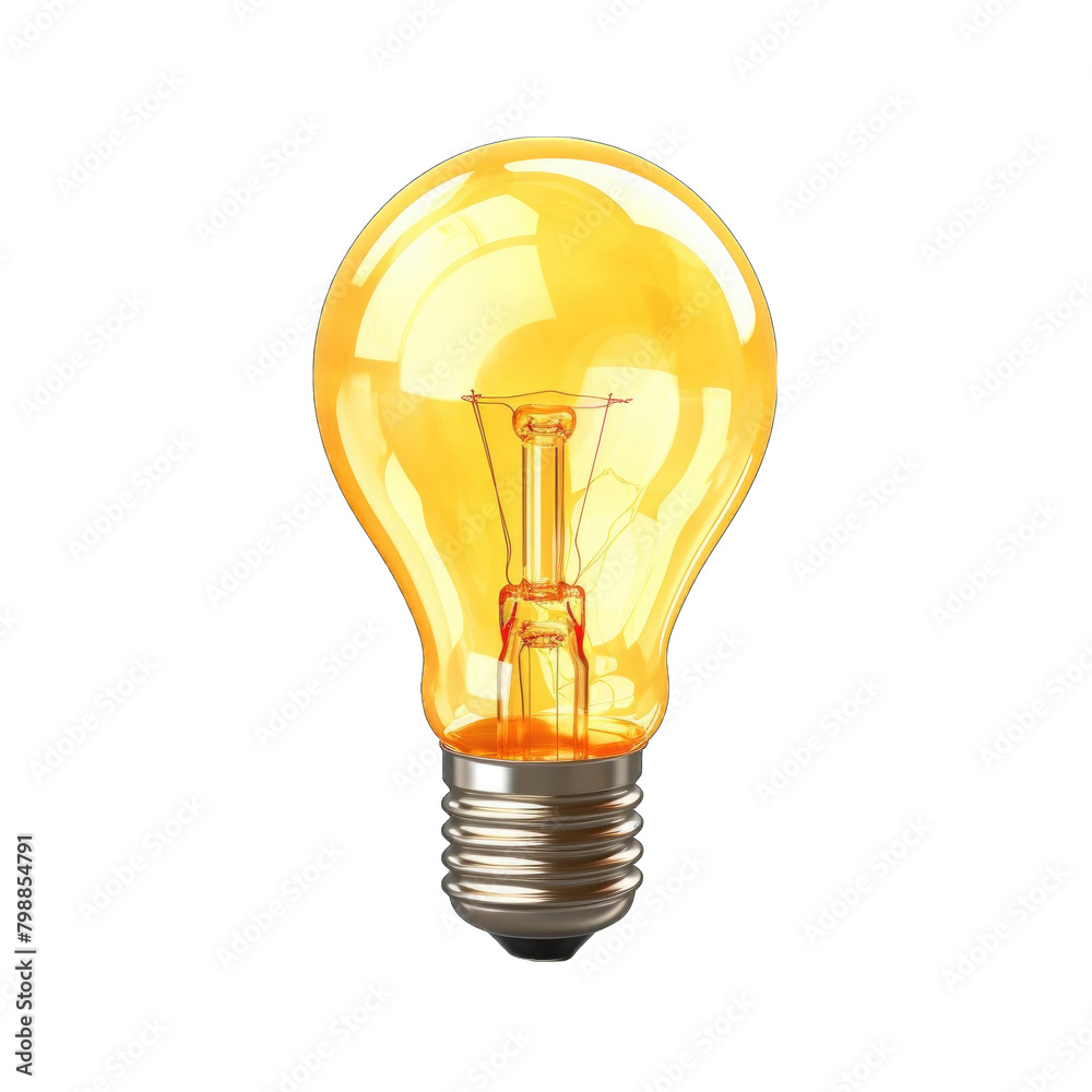 3D Lightbulb on white background. Light Bulb Brain 3D Lightbulb on white background. Light Bulb Brain