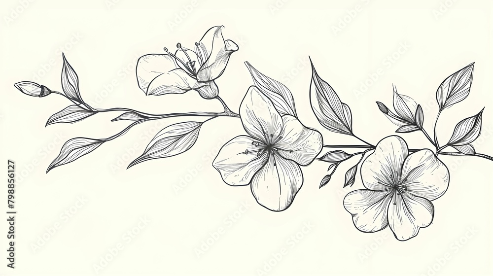 hand drawn flowers hand drawn flowers