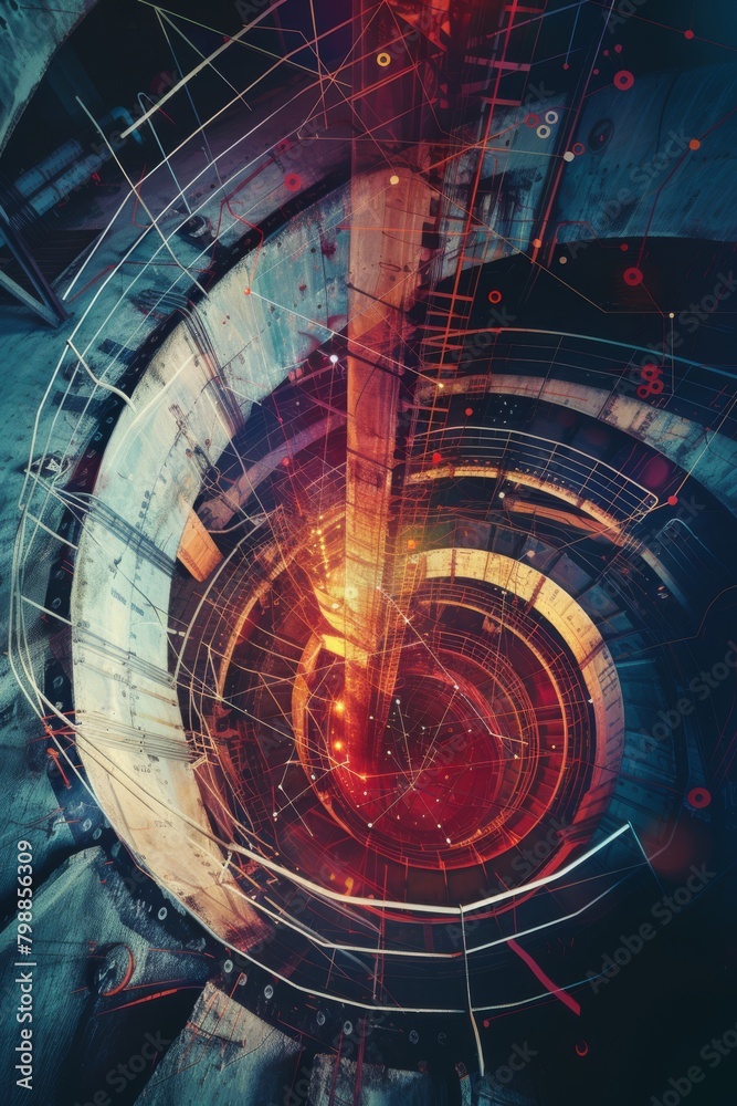 a cooling tower nuclear power station with icons of atoms with molecules and chemical element , symbols, in the style of bokeh panorama
a cooling tower nuclear power station with icons of atoms with molecules and chemical element , symbols, in the style of bokeh panorama
