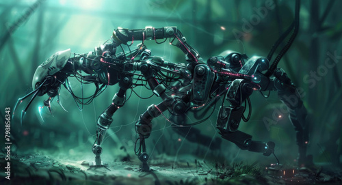 Large Robot Walking Through a Forest