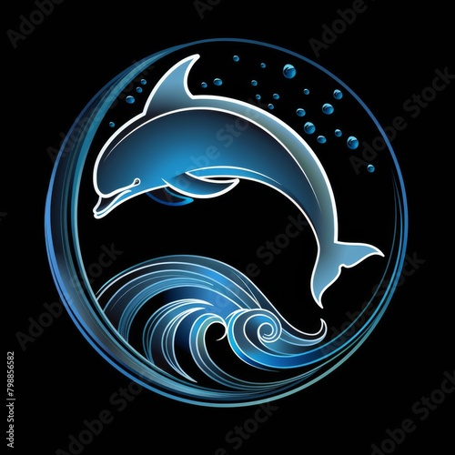 Dolphin Jumping in a Circle photo