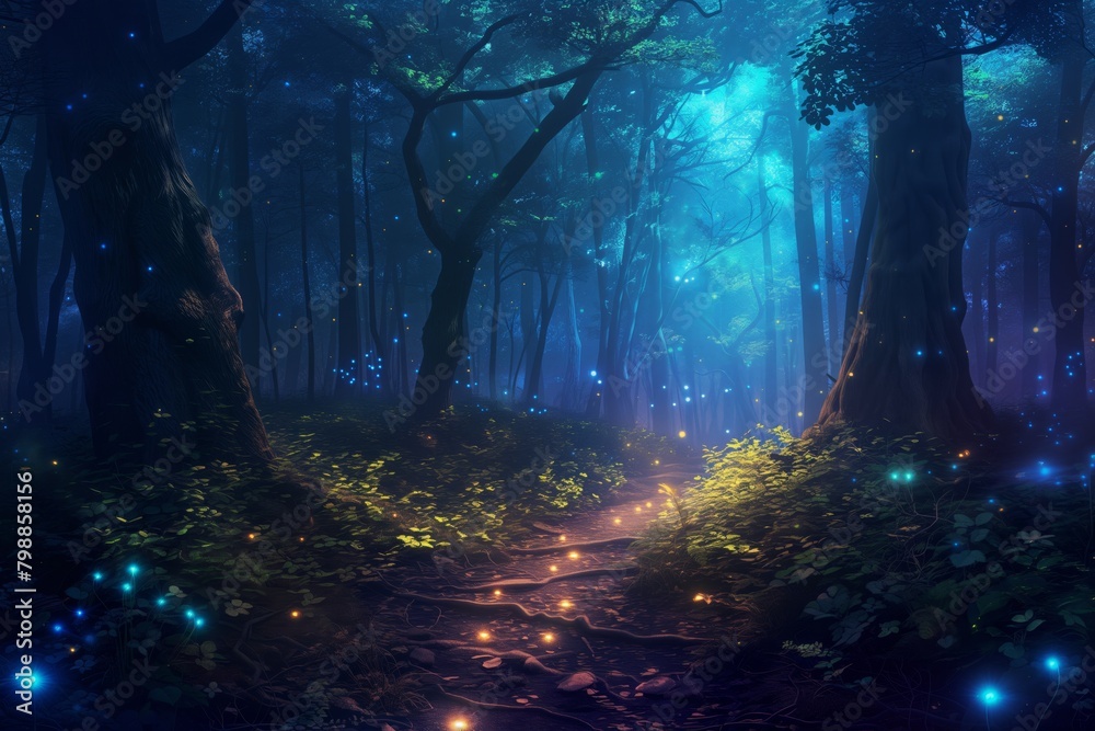 Fototapeta premium A forest with magic