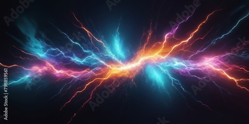 Abstract Electric Lightning. Concept For Battle  Confrontation Or Fight