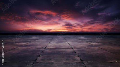 Empty concrete floor  car advertising background