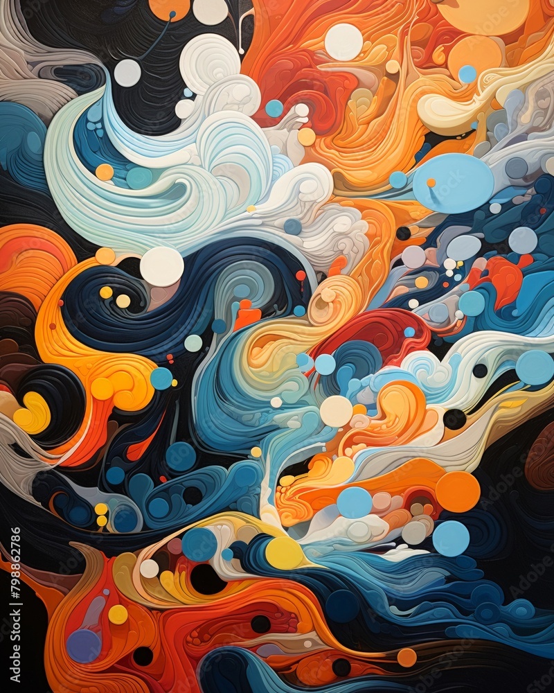 A miraculous scene depicted in a mesmerizing abstract style