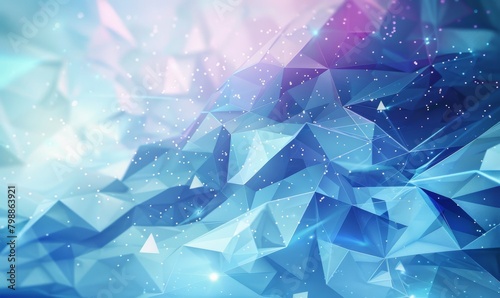 Futuristic technology background with low poly design