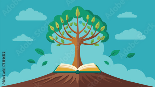 A simple design of a tree with its roots buried deep in the ground symbolizing the foundation of selfawareness and growth. Book titles listed include.