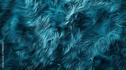 Soft teal fur, textured background
