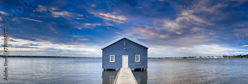 Canvas Print Panoramic view of the Blue Boat House in Perth, Western Australia