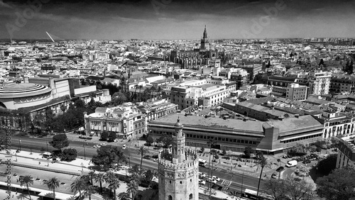 Aerial view of Sevilla  Andalusia. Southern Spain