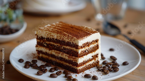 Layers of rich espresso-soaked sponge cake layered with mascarpone cream.