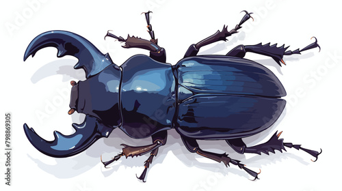 Greater stag beetle horned European insect. Male ho