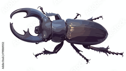 Greater stag beetle horned European insect. Male ho photo