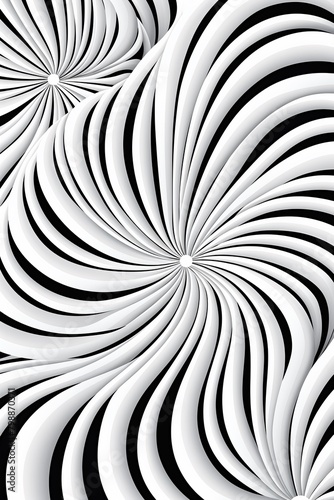 Spherical abstract pattern, line art, vector illustration, continuous, white ,  repeating pattern photo
