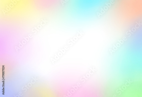 虹色の水彩背景　素材　枠　囲み　抽象的　カラフル　ナチュラル　シンプル