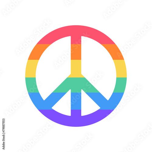 LGBT peace sign. Pride community. LGBTQ. Gay pride background. Rainbow flag sexual identity