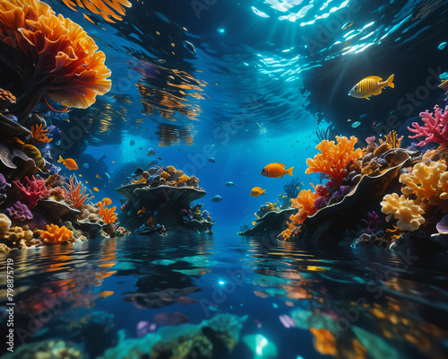 Dive to see beautiful coral reefs under the sea.