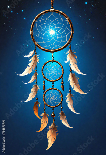 dreamcatcher under the night sky