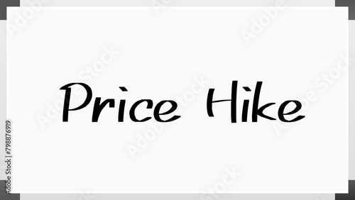 Price Hike のホワイトボード風イラスト
