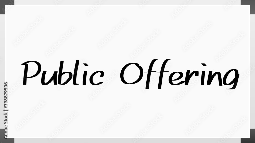 Public Offering のホワイトボード風イラスト Public Offering のホワイトボード風イラスト