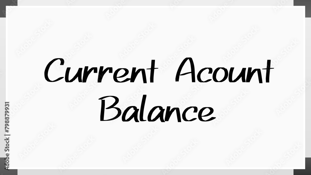 Current Acount Balance のホワイトボード風イラスト