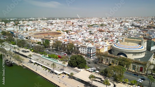 Aerial view of Sevilla, Andalusia. Southern Spain