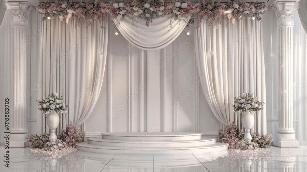 3d designs Wedding Backdrop simple minimalist  luxury