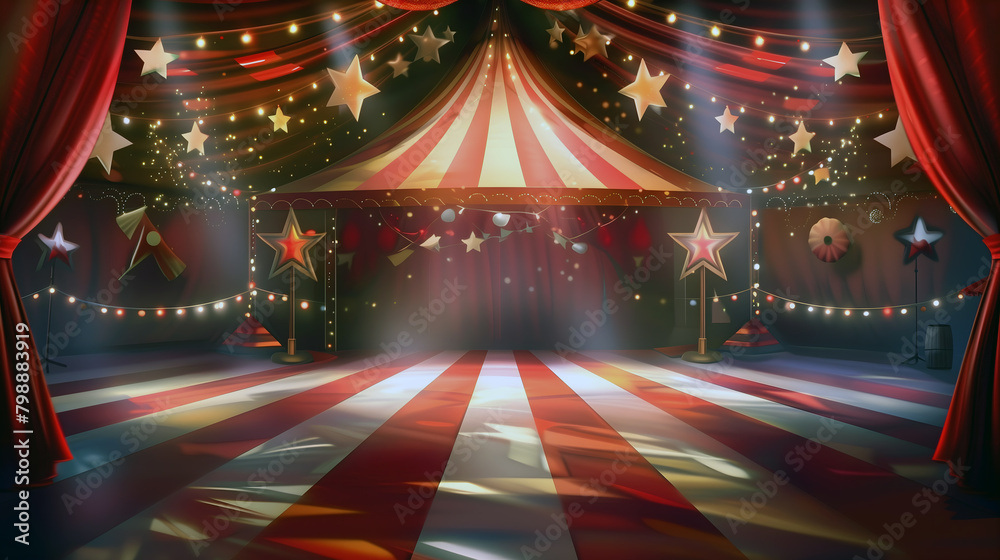 big top circus atmosphere with radiant star decorations background big top circus atmosphere with radiant star decorations background