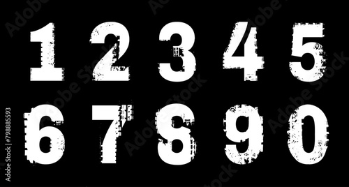 Grunge tire textured figures. Off road lettering