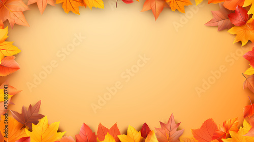 Autumn background design with leaves