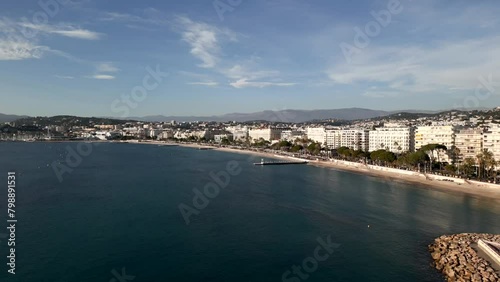 Wallpaper Mural Drone shot in the city of Canes, aerial video of the coast of Canes. Toma de drone en la ciudad de canes, video aéreo de la costa de Canes. Torontodigital.ca