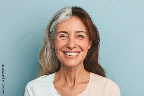 Skincare solutions for aging duality use salicylic acid in face lift treatments, addressing woman's aging identity and wrinkle severity for happier life transitions.